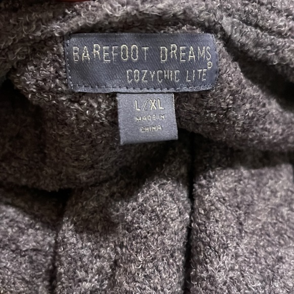 Barefoot Dreams Cozy Chic Lite Cable Shrug Pacific Blue Ribbed Cardigan-L/XL - Picture 8 of 10